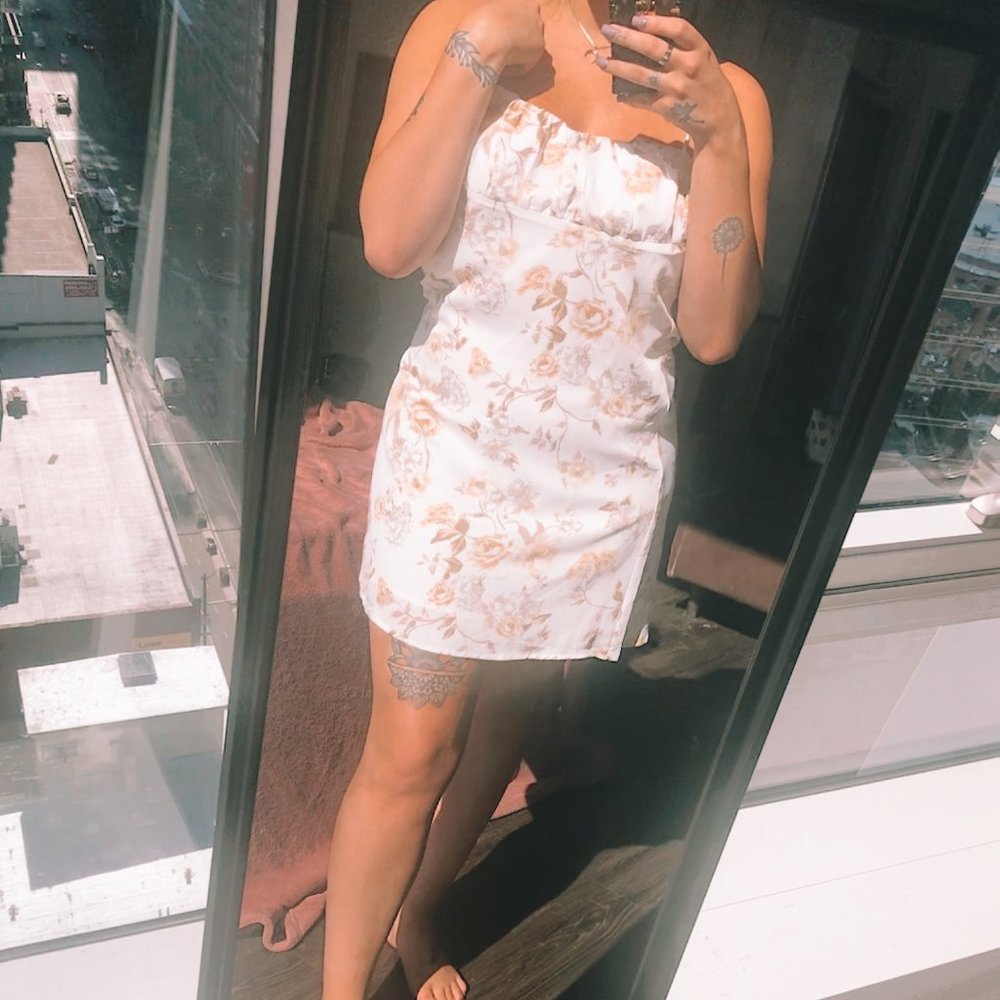White Floral Dress